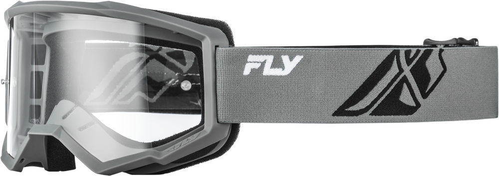 FLY RACING FOCUS GOGGLE GREY/BLACK W/ CLEAR LENS