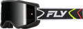 FLY RACING ZONE GOGGLE BLACK/WHITE W/BLACK MIRROR/SMOKE LENS