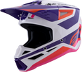 ALPINESTARS SM3 HEAT HELMET WHITE/PURPLE/PINK GLOSSY LG