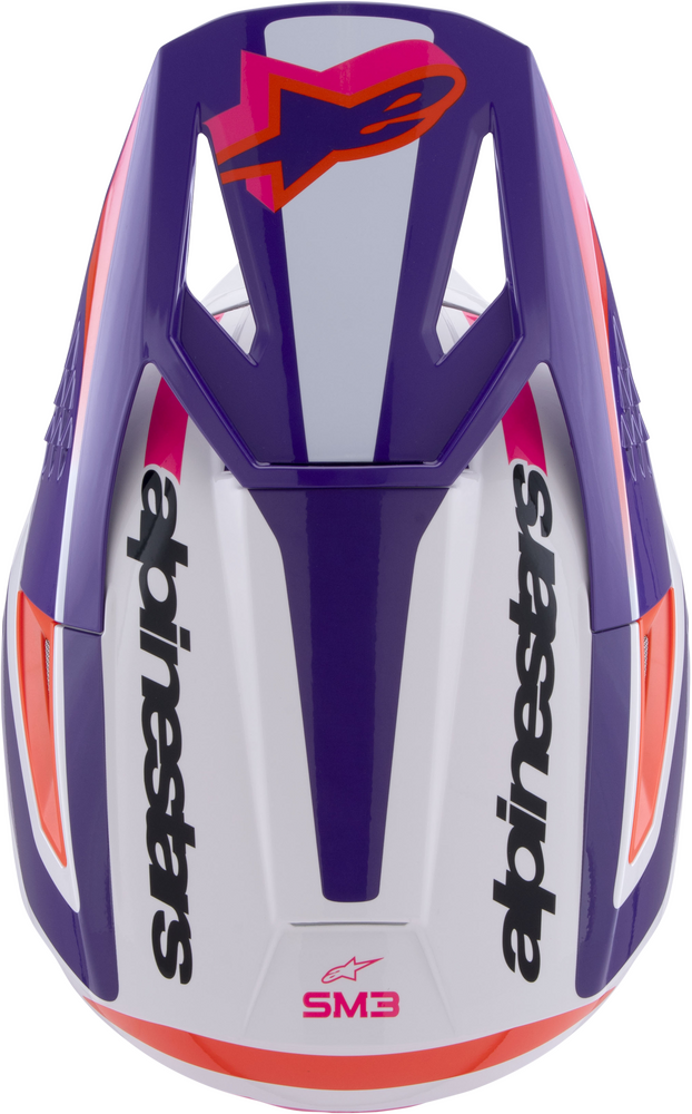 ALPINESTARS SM3 HEAT HELMET WHITE/PURPLE/PINK GLOSSY LG