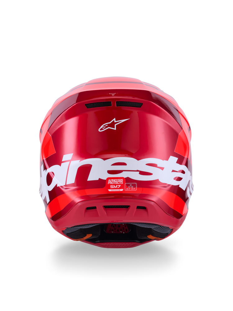 ALPINESTARS SM7 CORE HELMET RED GLOSSY MD