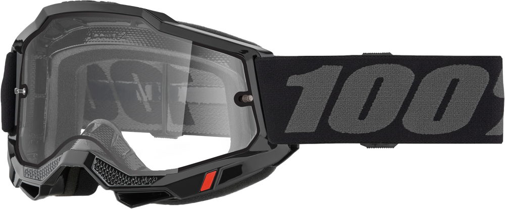 100-PERCENT ACCURI 2 ENDURO MOTO GOGGLE BLACK CLEAR LENS