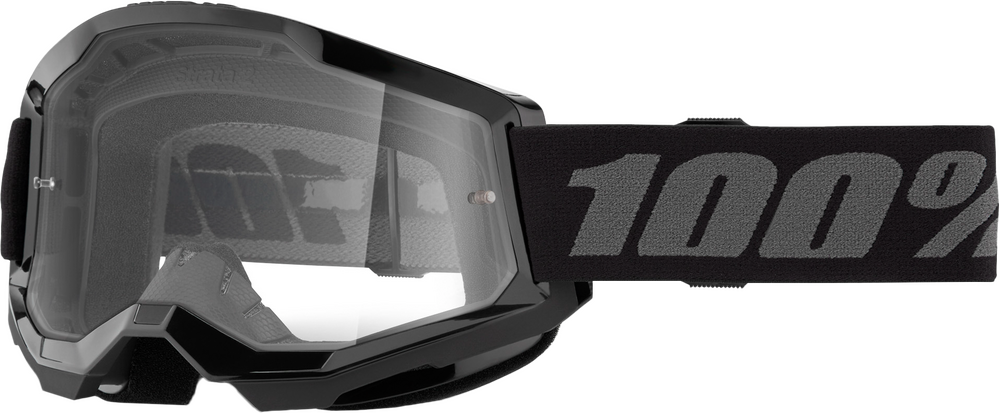 100-PERCENT STRATA 2 GOGGLE BLACK CLEAR LENS