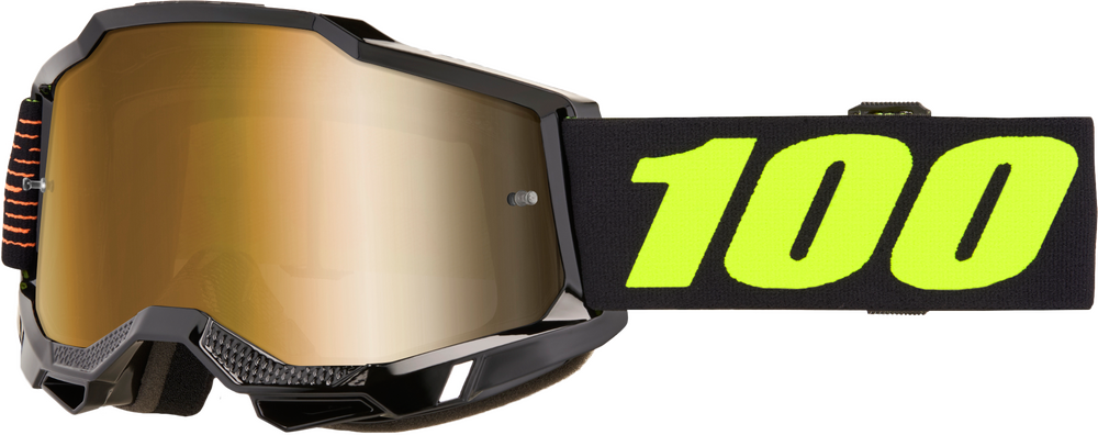 100-PERCENT ACCURI 2 GOGGLE FAIRBANKS MIRROR TRUE GLD LENS