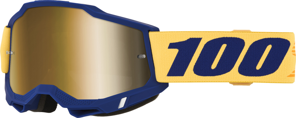 100-PERCENT ACCURI 2 GOGGLE DESOTO TRUE GOLD MIRROR LENS