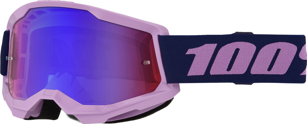 100-PERCENT STRATA 2 GOGGLE PURPLE RED/BLUE MIRROR LENS