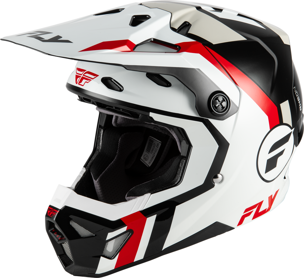 FLY RACING FORMULA CP SEAL HELMET WHITE/BLACK/RED MD