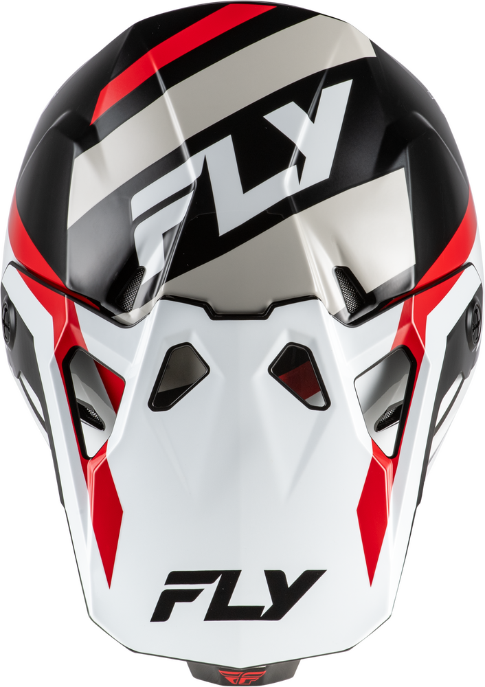 FLY RACING FORMULA CP SEAL HELMET WHITE/BLACK/RED MD