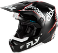 FLY RACING FORMULA CP DBK HELMET BLACK/WHITE/RED LG