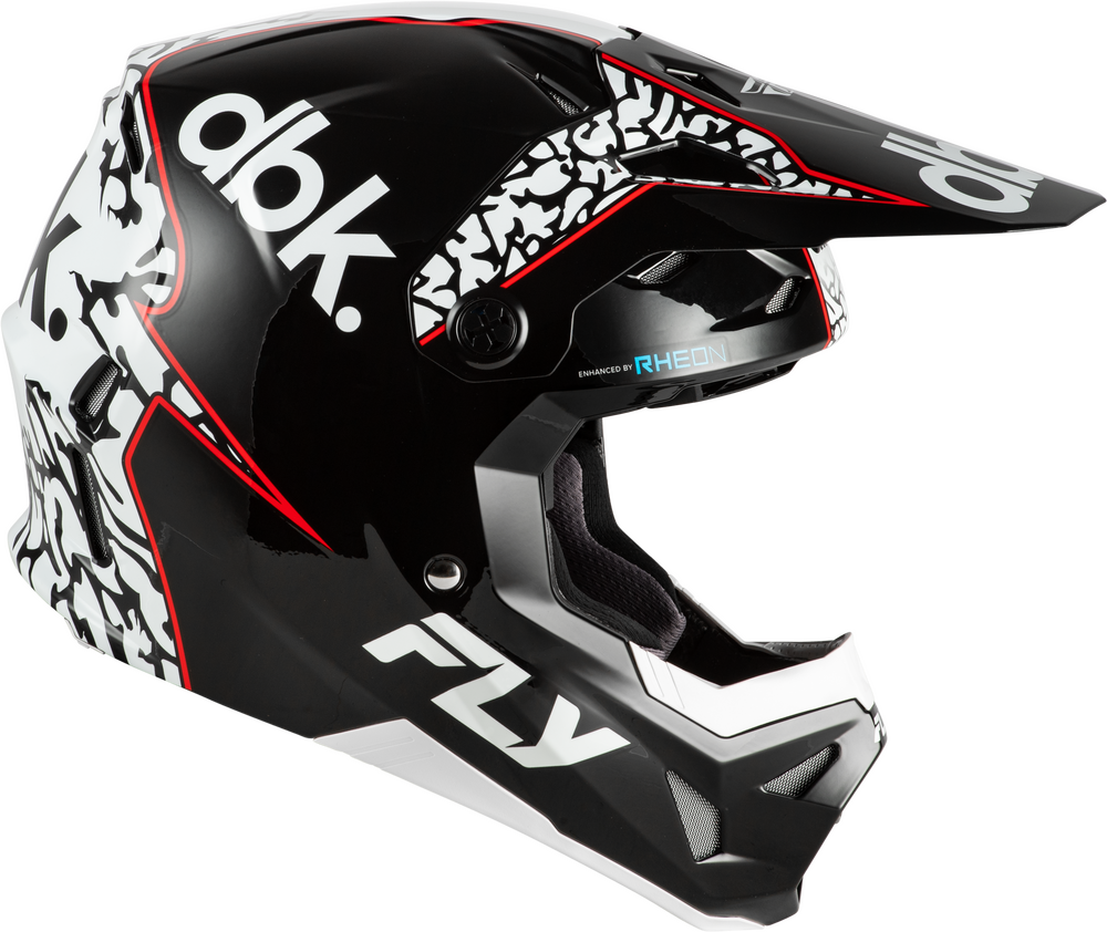 FLY RACING FORMULA CP DBK HELMET BLACK/WHITE/RED MD