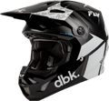 FLY RACING FORMULA CP DBK HELMET BLACK/WHITE/GREY LG
