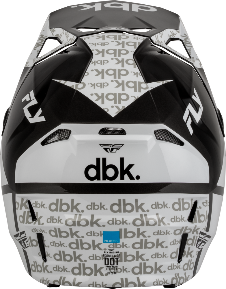 FLY RACING FORMULA CP DBK HELMET BLACK/WHITE/GREY MD