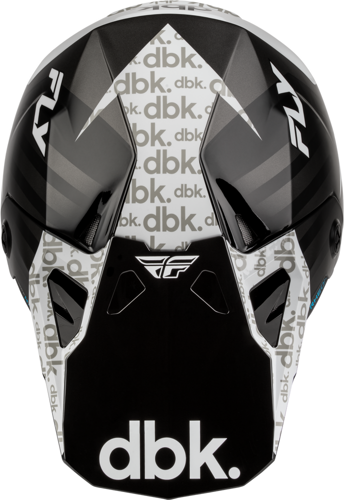 FLY RACING FORMULA CP DBK HELMET BLACK/WHITE/GREY MD