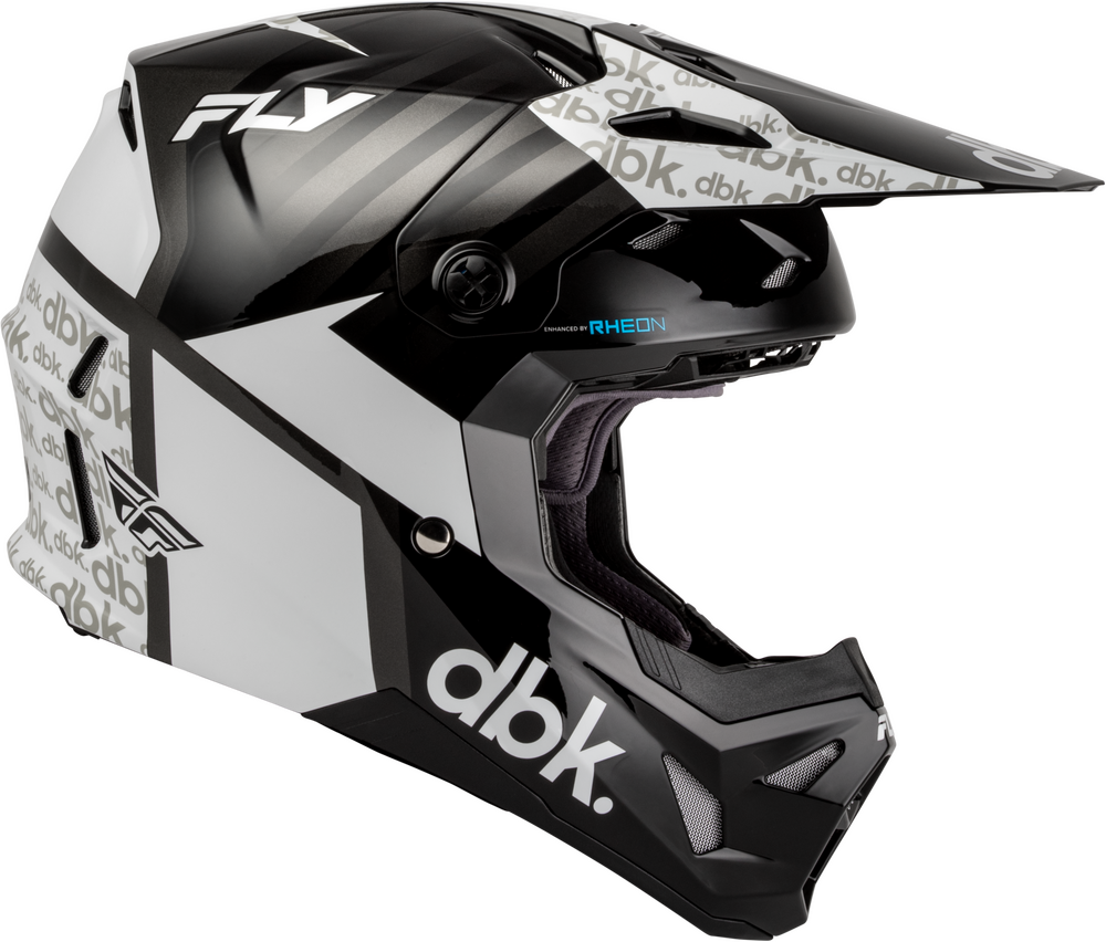 FLY RACING FORMULA CP DBK HELMET BLACK/WHITE/GREY MD