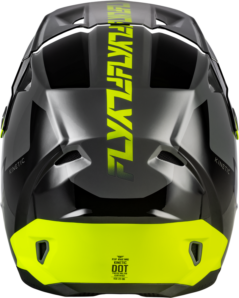 FLY RACING KINETIC CREST HELMET GREY/BLACK/HI-VIS
